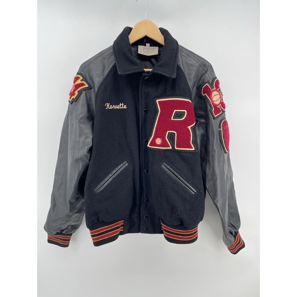 Rare Vintage Balfour Varsity Jacket Wool Leather Sleeves Small Phillips‎ All Day